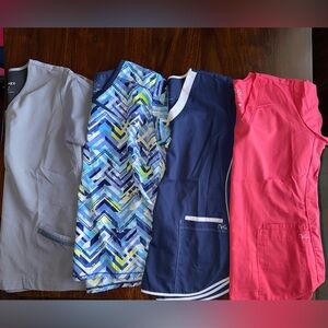 4 Women's Scrub Tops: Jockey/Cherokee/NRG by Barco